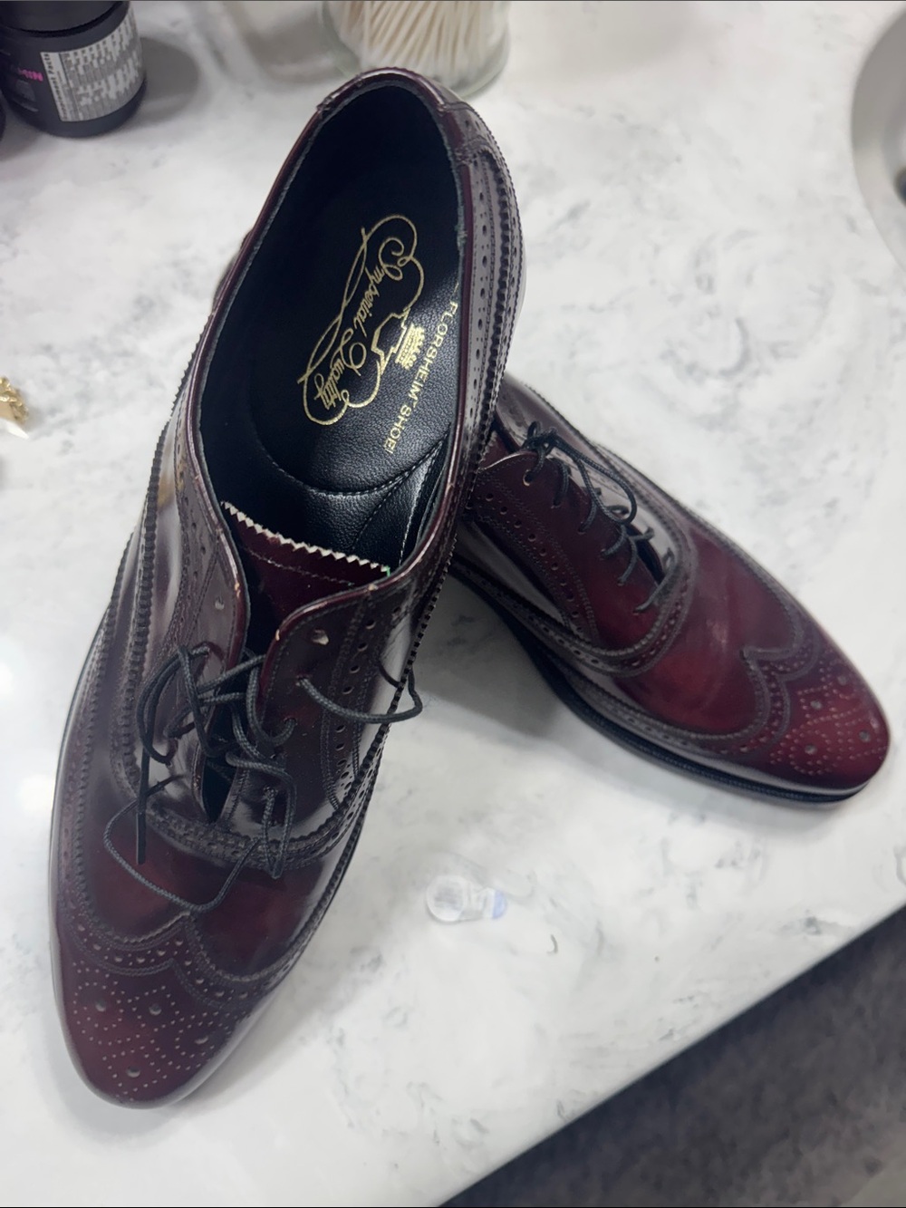 Florsheim Burgundy Wingtip Brogues